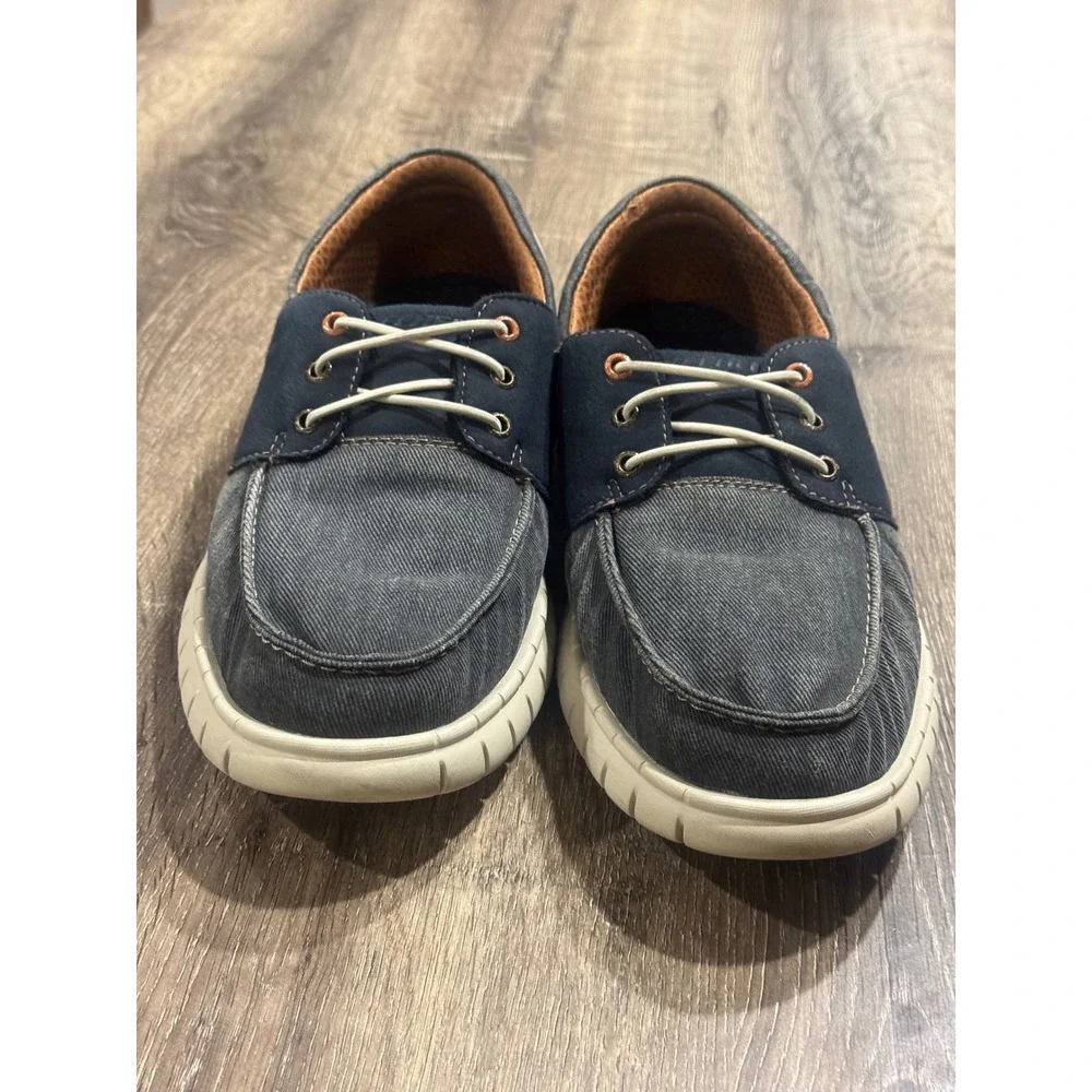 Skechers Classic Fit Mens Navy Boat Shoes Air-Cooled Memory Foam Loafers 13